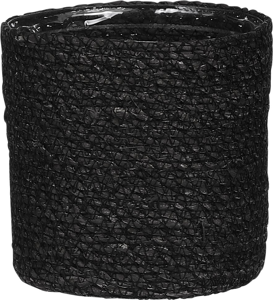 Mica Decorations plantenmand Atlantic zwart D 14 H 14 cm