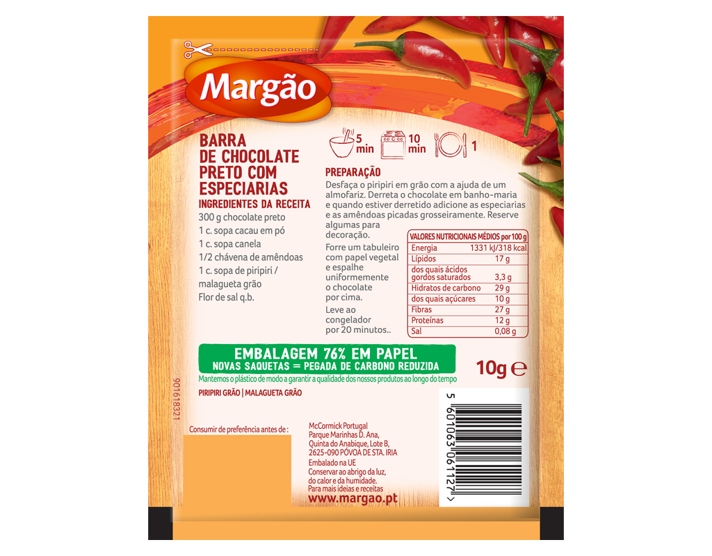 PIRI-PIRI MARGÃO VAGEM SAQUETA 10G