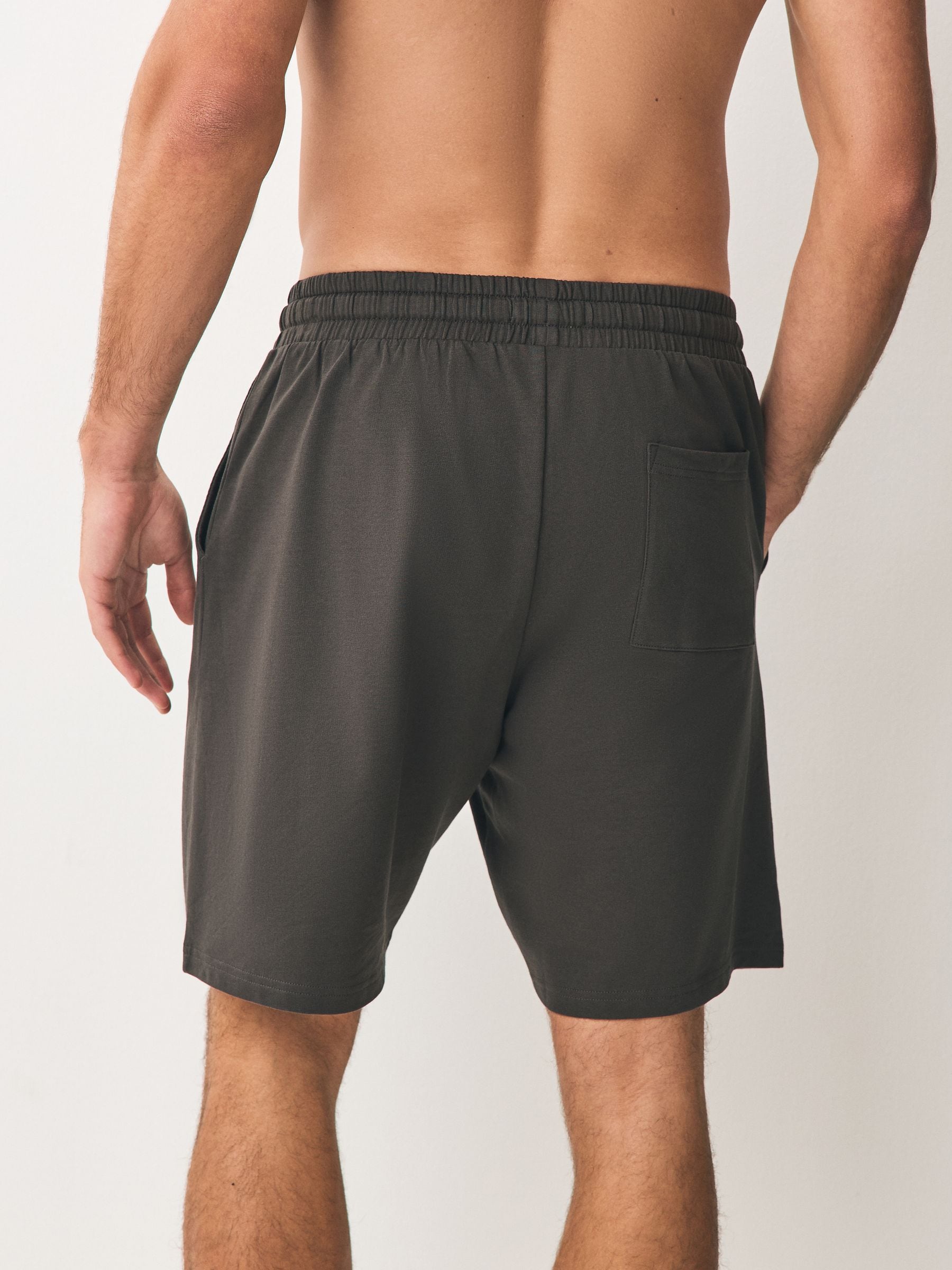 Donkergrijs/zwart - Set van 2 lichtgewicht 100% katoenen joggershorts