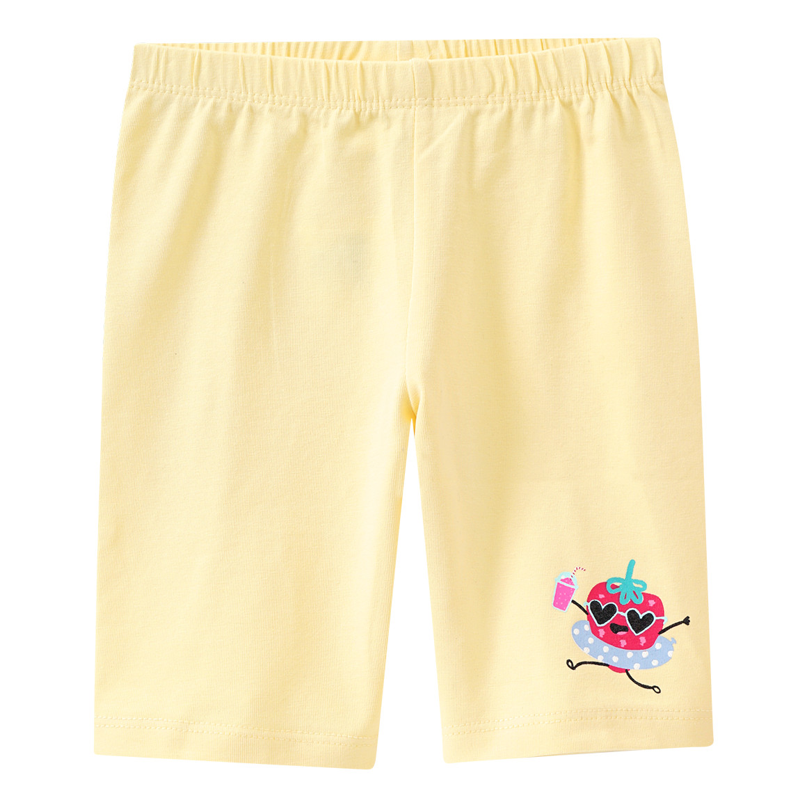 Famy 3 Mädchen Radler mit bunten Motiven hellgelb / rot / hellblau