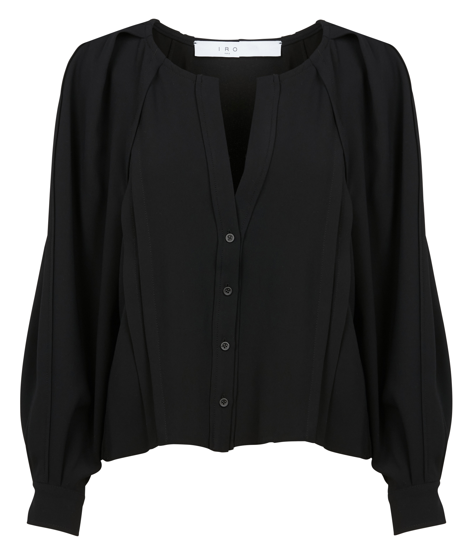 NATOMA - Chemise col tunisien | Noir