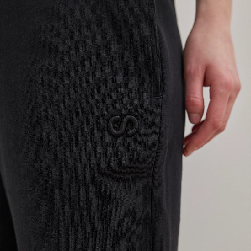Sweatpants Loose Fit Damen aus Bio-Baumwolle Schwarz