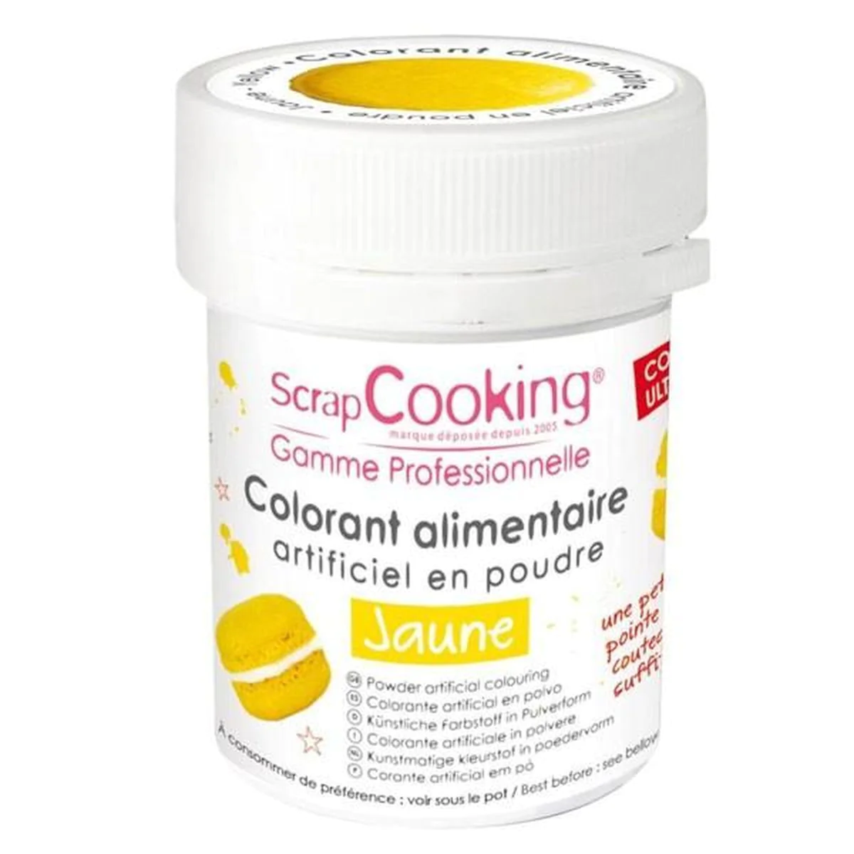 Colorant alimentaire en poudre 20 g - jaune Scrapcooking