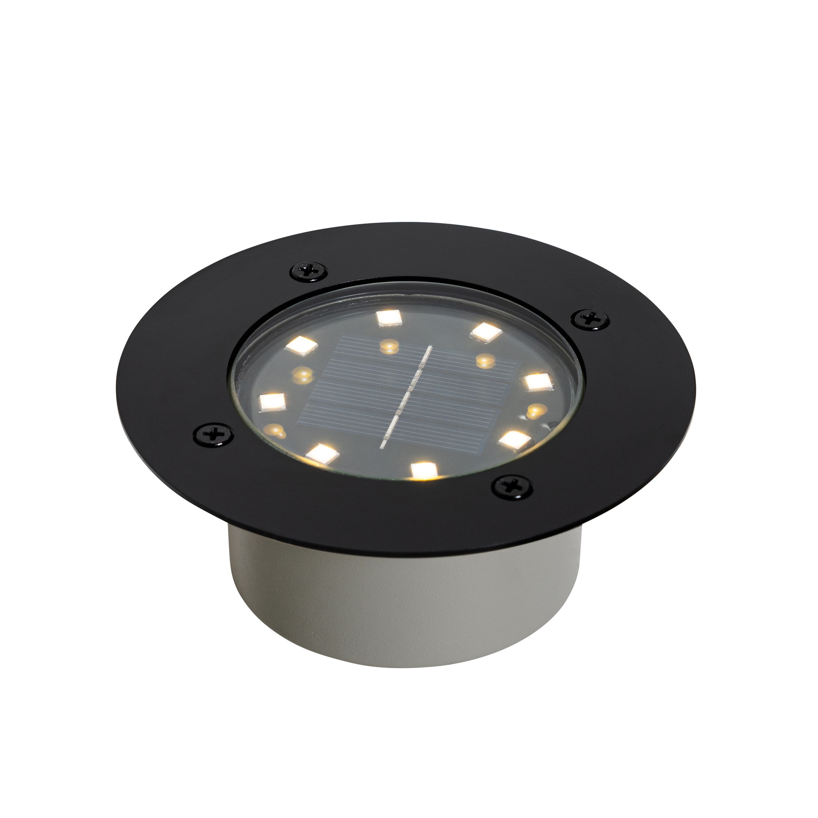 Moderne grondspot zwart incl. LED IP65 Solar - Terry