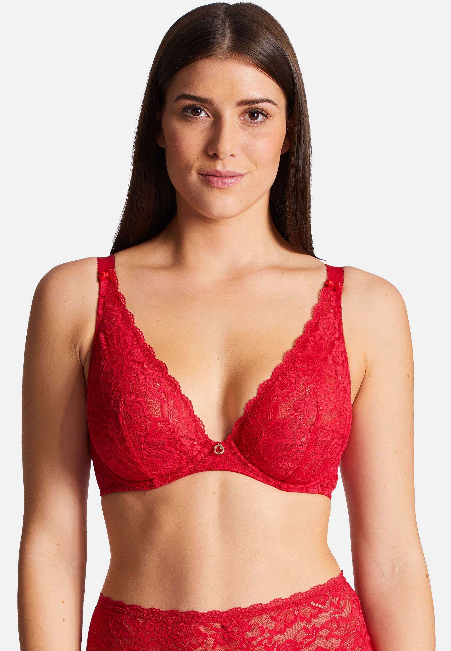 ROSESSENCE - Soutien-gorge triangle avec armatures | Rouge