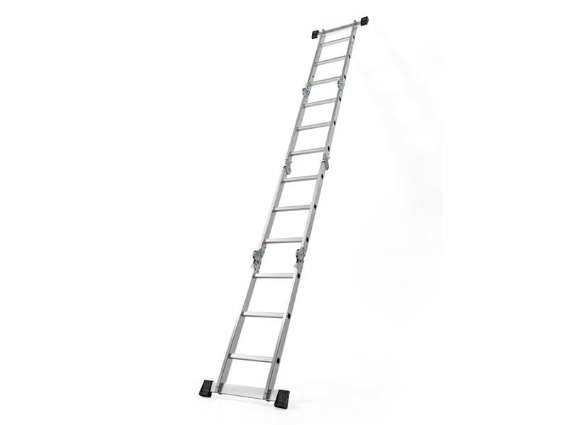 STRUCT Mehrzweckleiter StepUp 4 x 3 Sprossen Multifunktionsleiter aus Aluminium mit zwei Arbeitsplanken