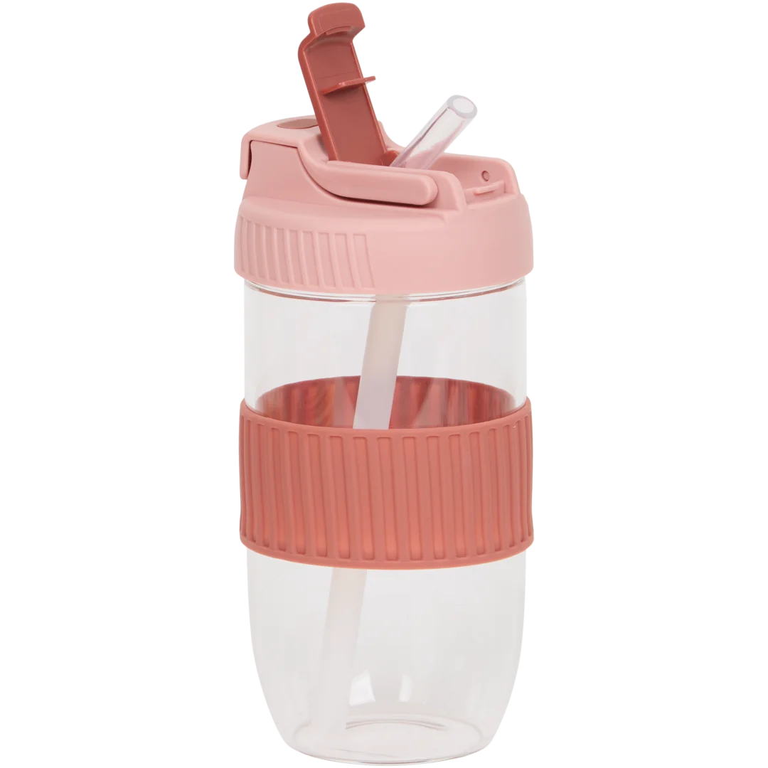 Drinkfles met rietje 500 ml | diverse kleuren