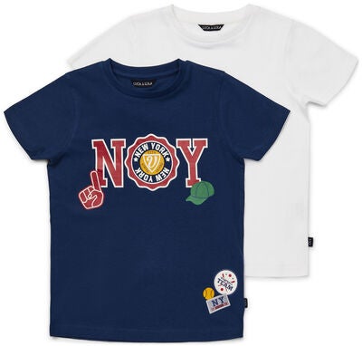 Luca & Lola San Marino T-Shirt 2-pack, Navy/White