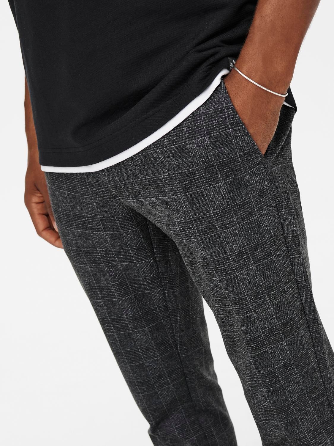 ONSMARK Slim Fit Chino Hose Black