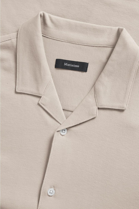 Matinique taupe heren overhemd