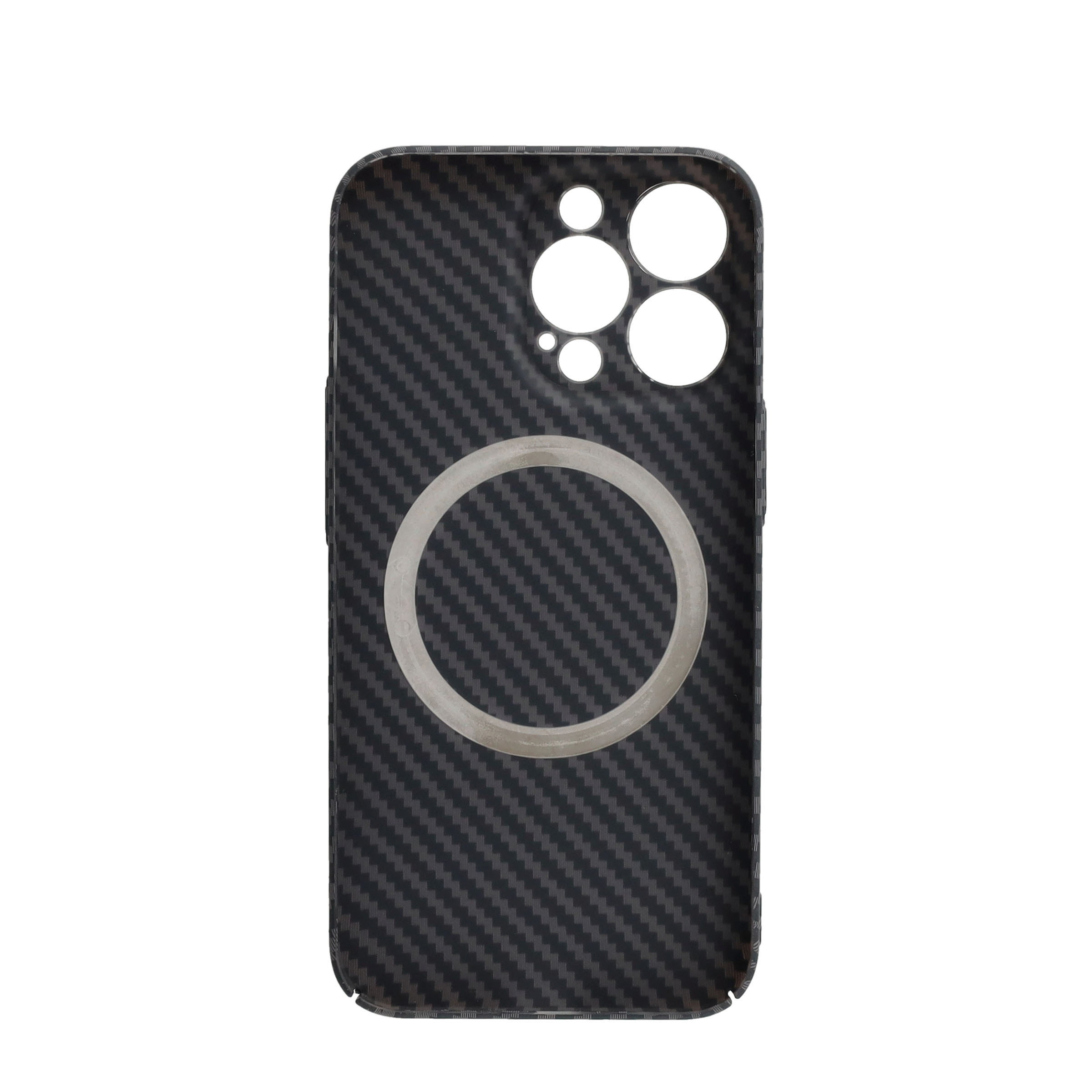 iPhone 13 Pro MagSafe Hardcase Hülle im Carbon Look - Schwarz