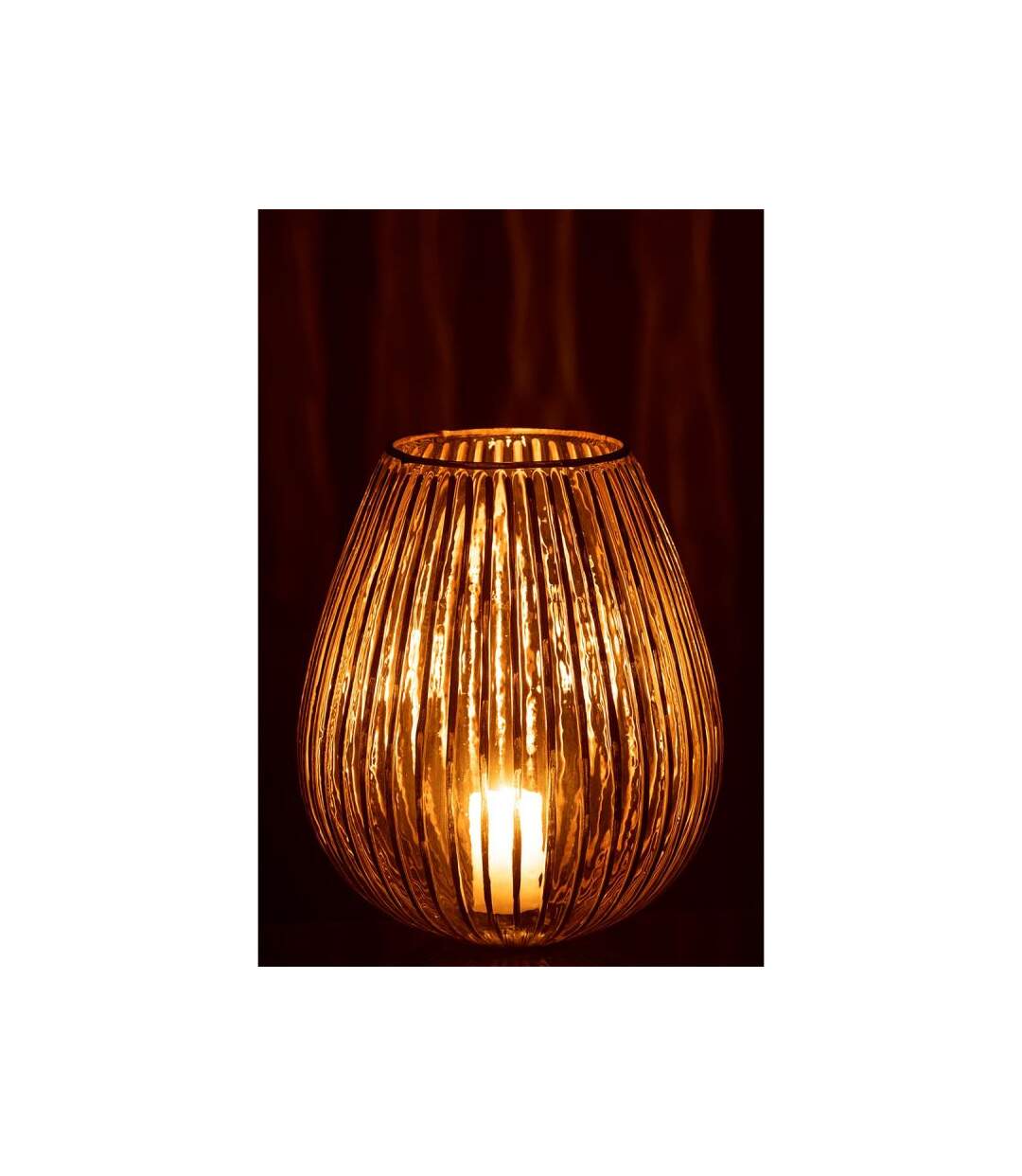 Paris Prix - Photophore Design Lignes carmela 33cm Or