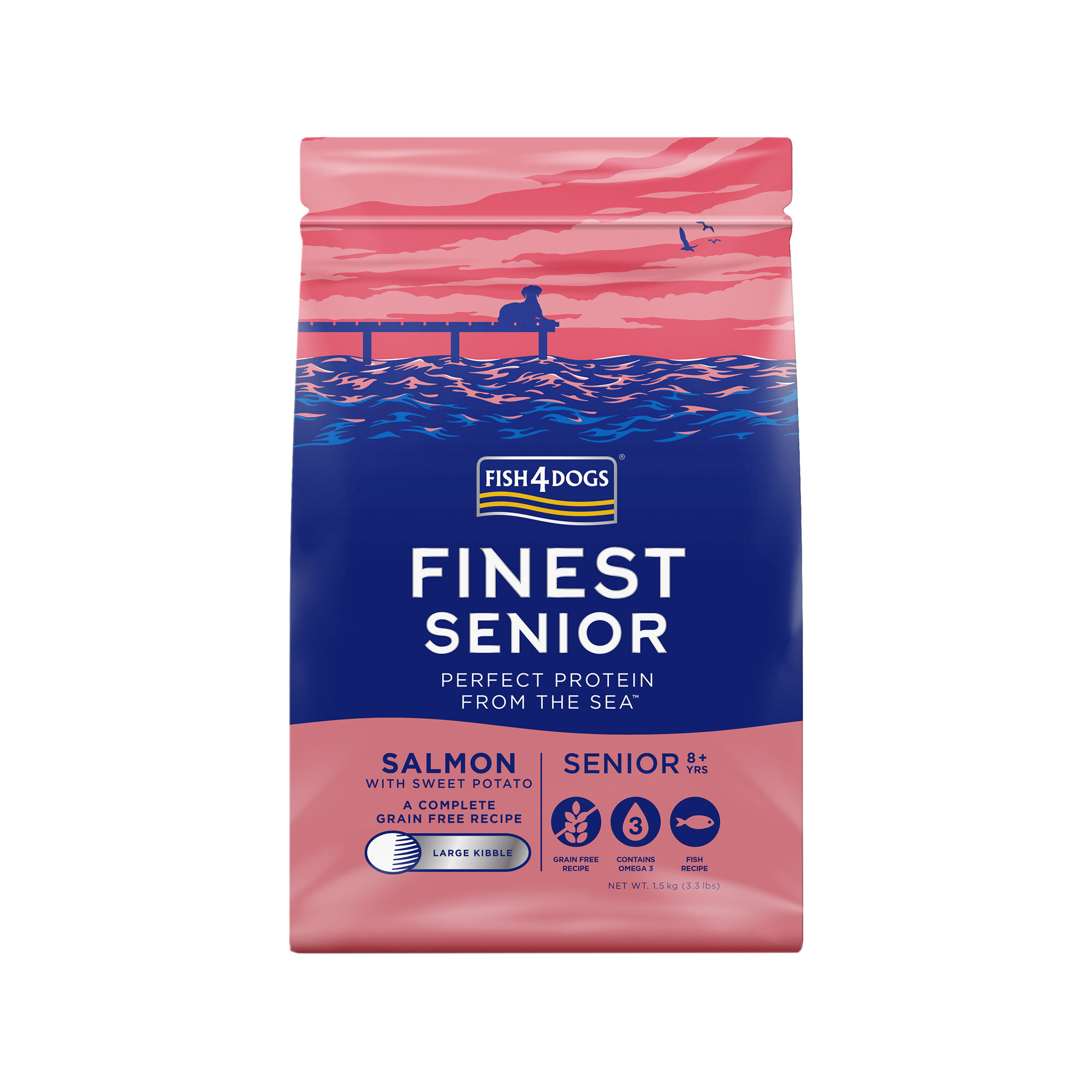 Fish4Dogs Finest Senior Zalm met Zoete Aardappel