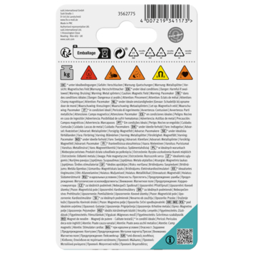 Magneet haak Neodymium zilver 24,5x52mm