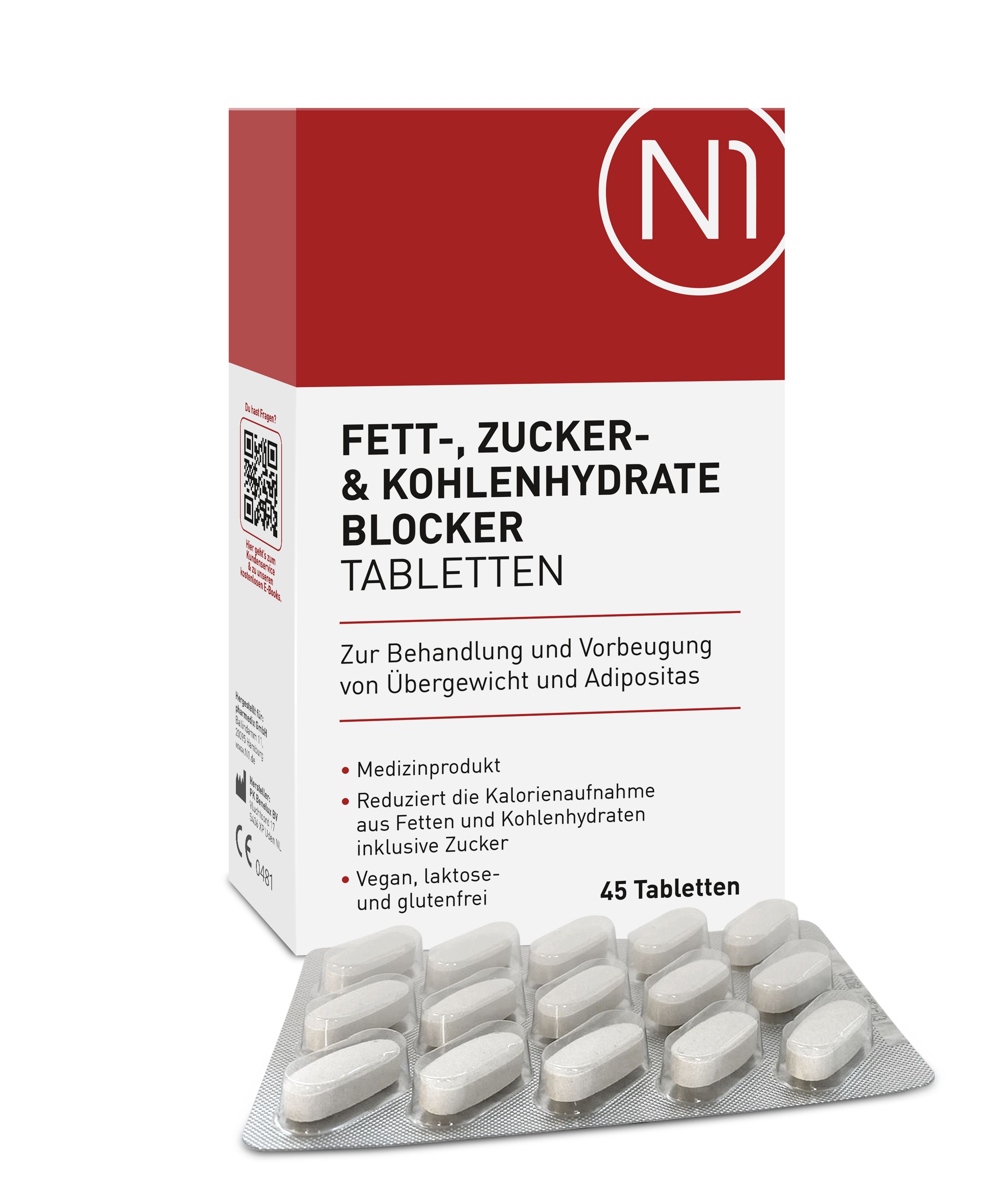 N1 Fettblocker zum Abnehmen - blockt auch Kohlenhydrate & Zucker