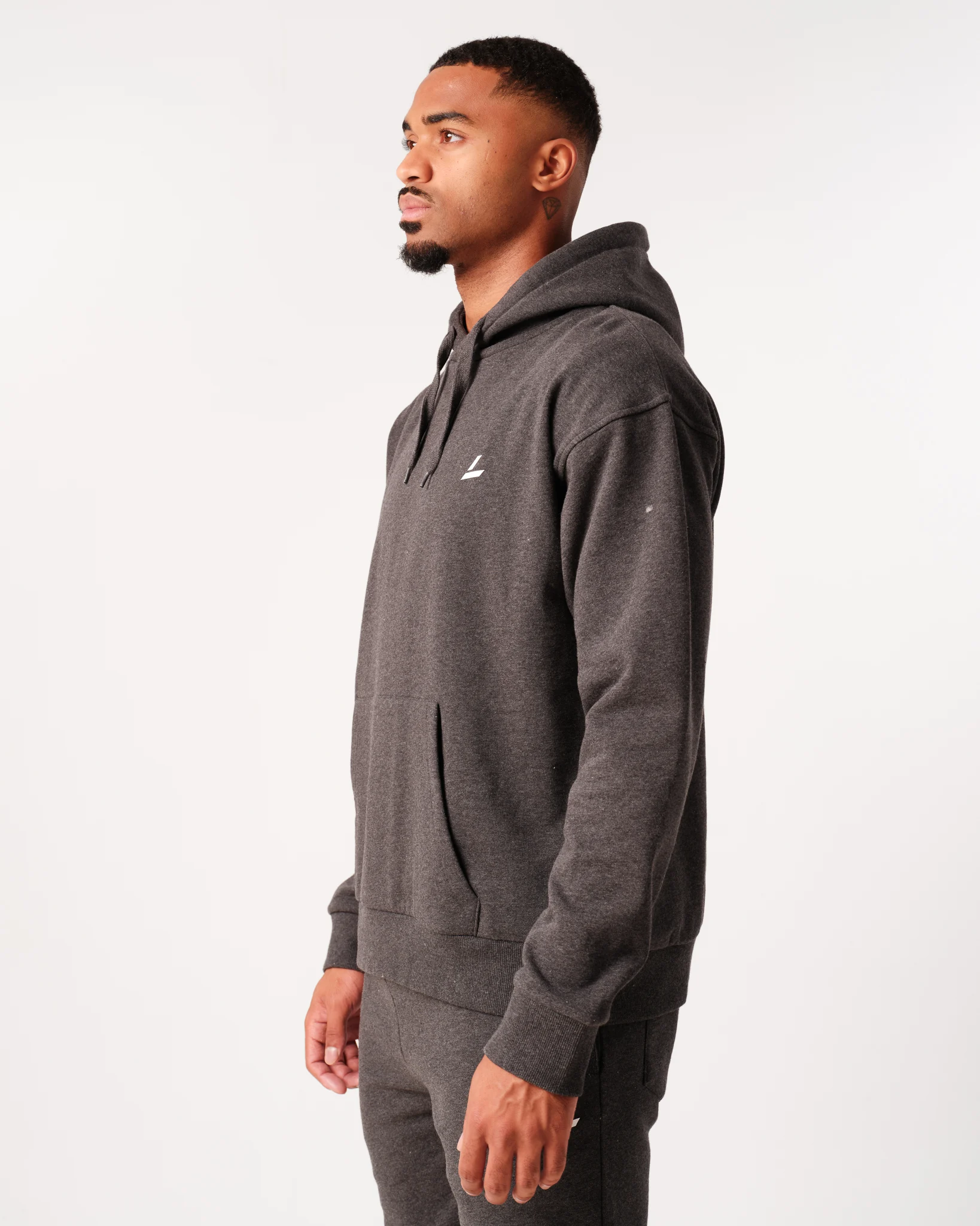 LEVITY Core Sweat Hoodie Dark Grey Melange