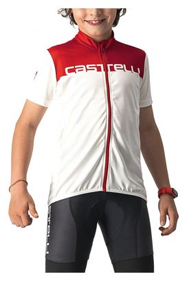 Maillot Enfant Castelli Neo Prologo Blanc / Rouge