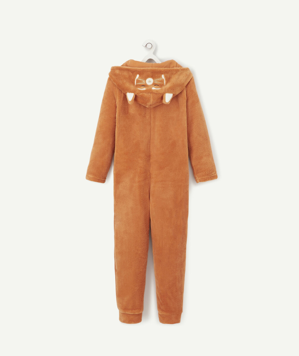 LA COMBINAISON PYJAMA ORANGE AVEC ANIMATION ANIMALE