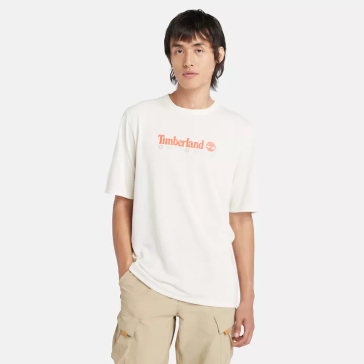 T-shirt anti-UV imprimé pour homme en blanc