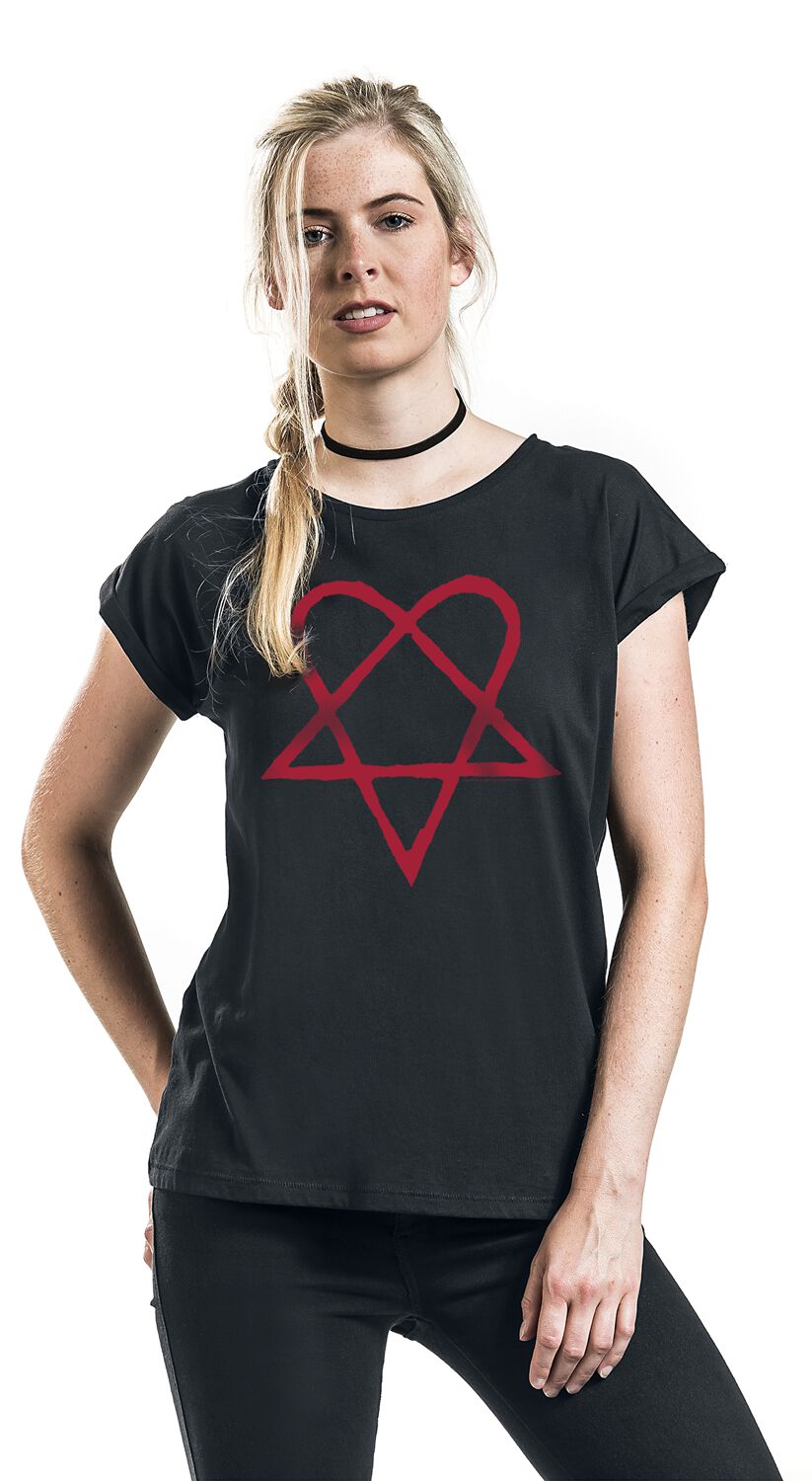 Dark Red Heartagram | HIM T-Shirt Manches courtes