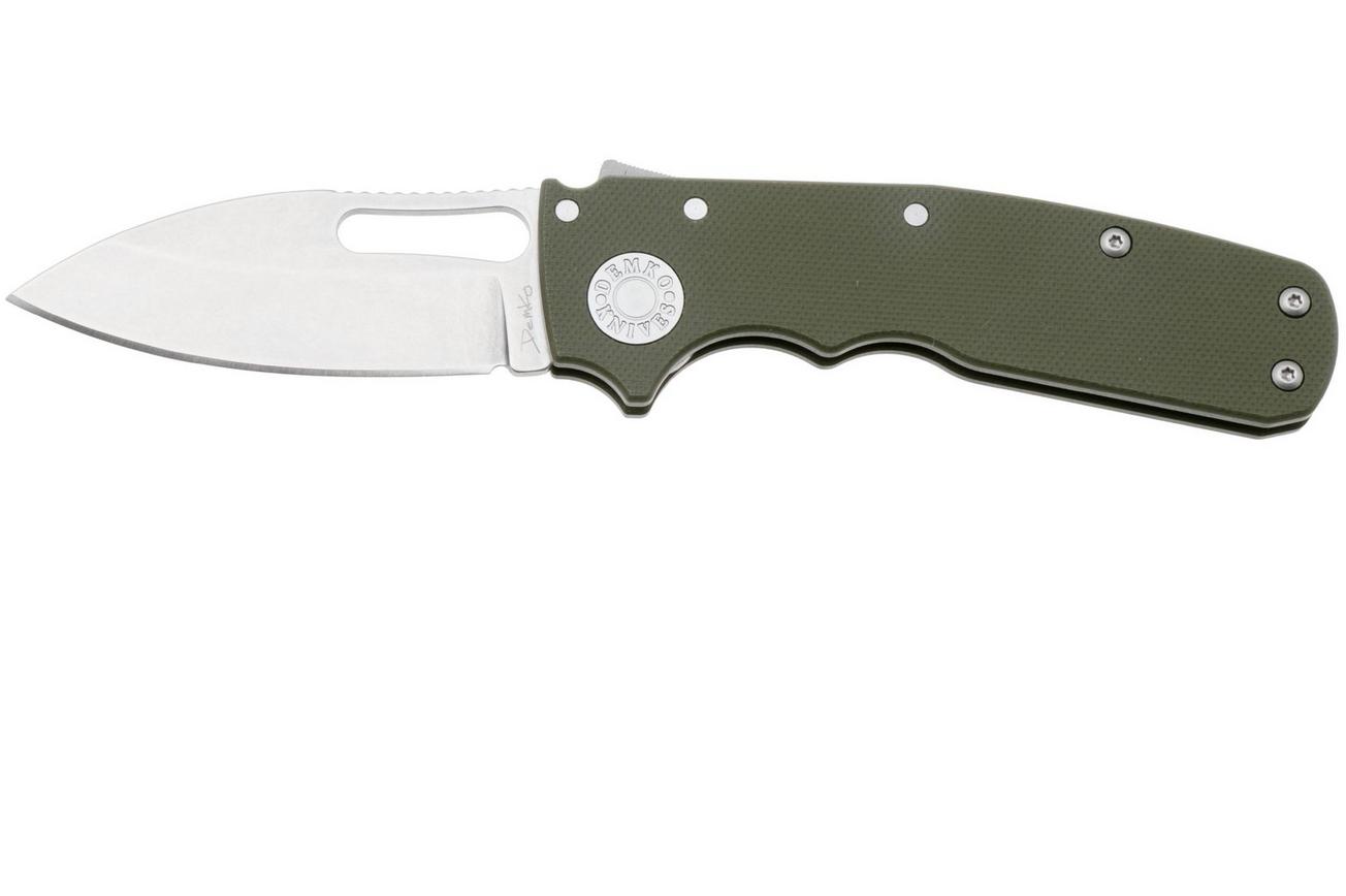 Demko Knives Shark-Cub Shark-Lock Slicer Shark SC-20CV-G10-OD-SS OD Green G10, zakmes