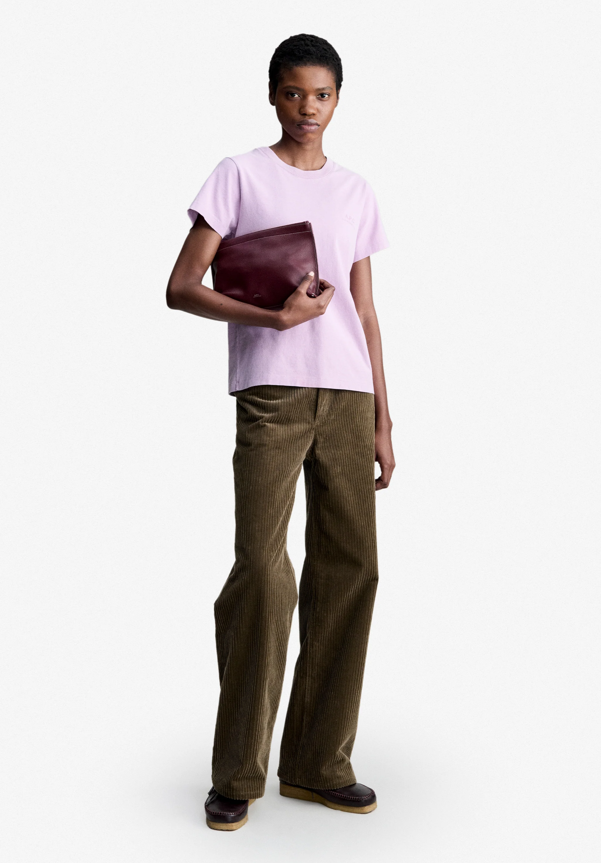 T-shirt rose pâle à logo A.P.C. Rue Madame - Rose pale