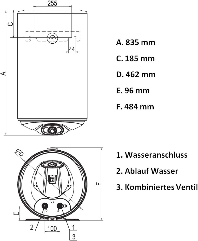 Boiler Warmwasserspeicher 80L druckfest Eldom Favourite Digital, Wi-Fi
