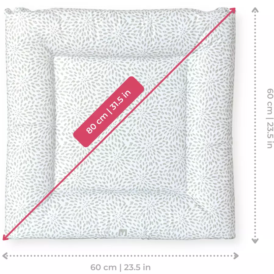 Bianconiglio Kids® Wickelauflage für Waschmaschine FLAFFI ANTHERA Salbei 60 x 60 cm