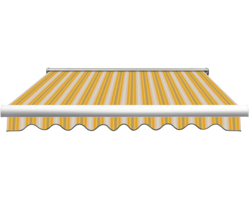 SOLUNA Semi-cassette zonnescherm Classic 2.5x1.5 Doekontwerp 30A774 Frame E6EV1 Zilver Geanodiseerd Aandrijving Rechts Inclusief Slinger