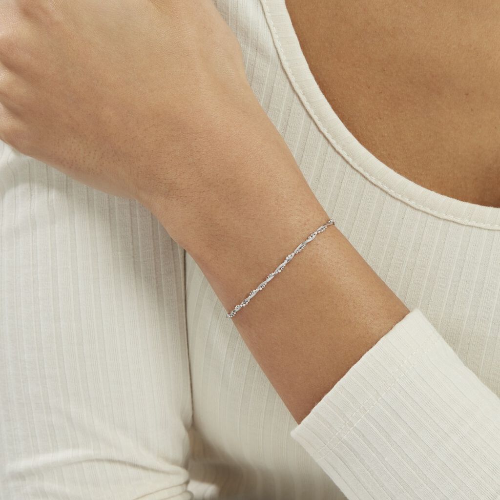 Bracelet Saman Argent Blanc