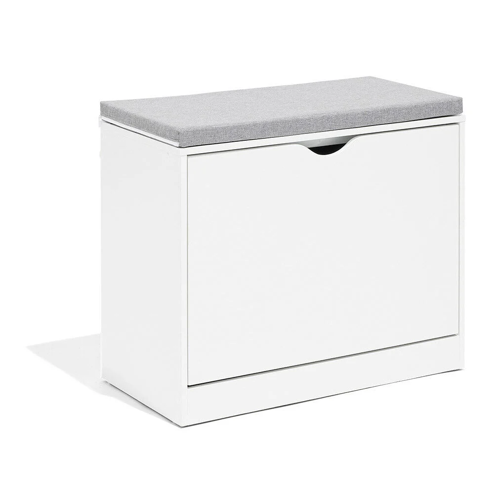 Banc range-chaussures Krys blanc 60x30xH51cm