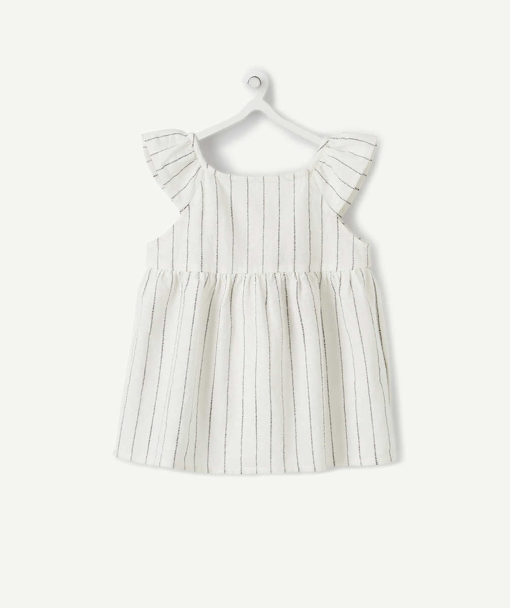 LA BLOUSE RAYÉE NOIRE ET BLANCHE EN COTON BIOLOGIQUE