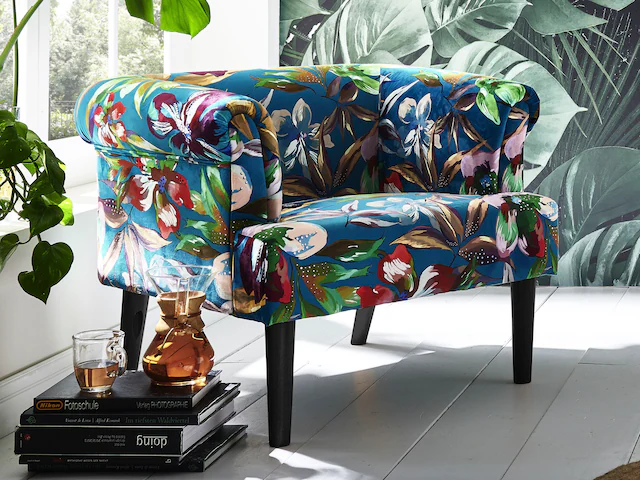 ATLANTIC home collection Sessel »Charlie« Loungesessel mit Wellenunterfederung