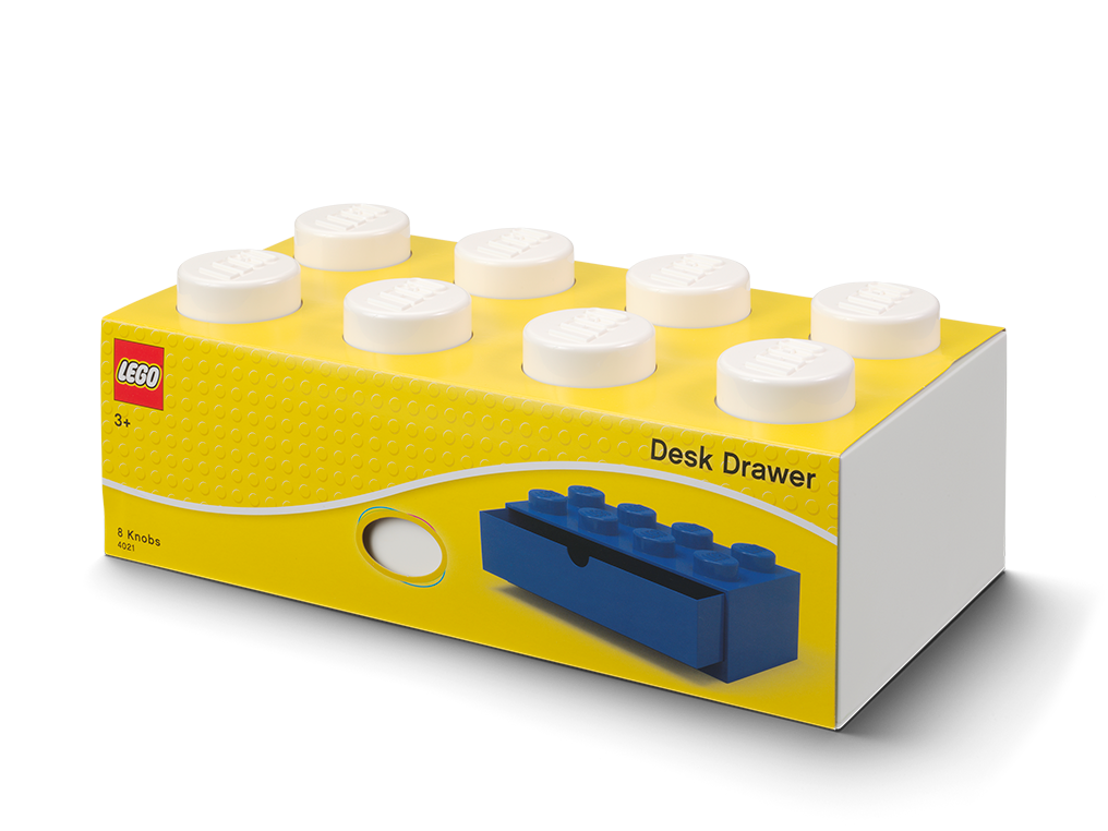 Tijolo de 8 pinos com gaveta – branco 5006877