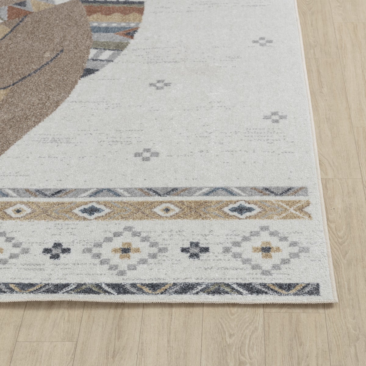 Machinewasbaar kinderkleed Indian Bear Beige/Bruin 80x150 cm OURSIGENE