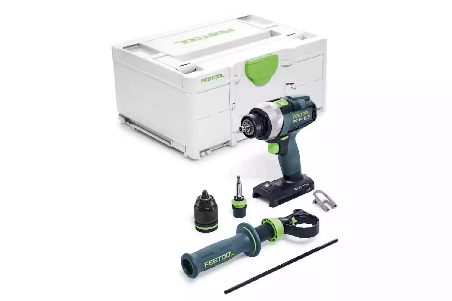 Festool TDC 18/4 I-Basic QUADRIVE 18V Li-Ion accu schroefboormachine body in systainer - 75Nm