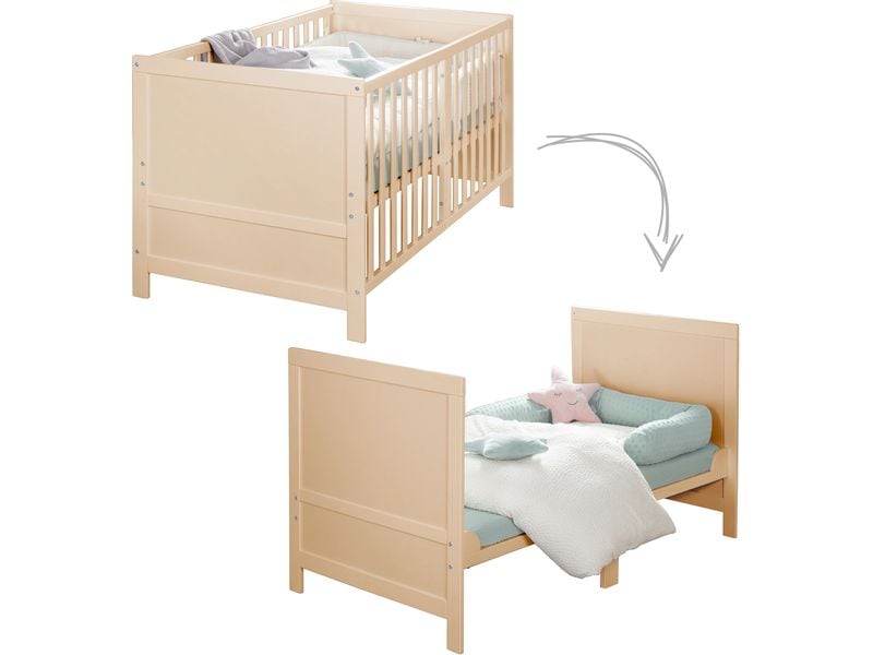 roba Babybett Kombi Easy Sleep Natur, 70 x 140 cm Kombi-Kinderbett umbaubar