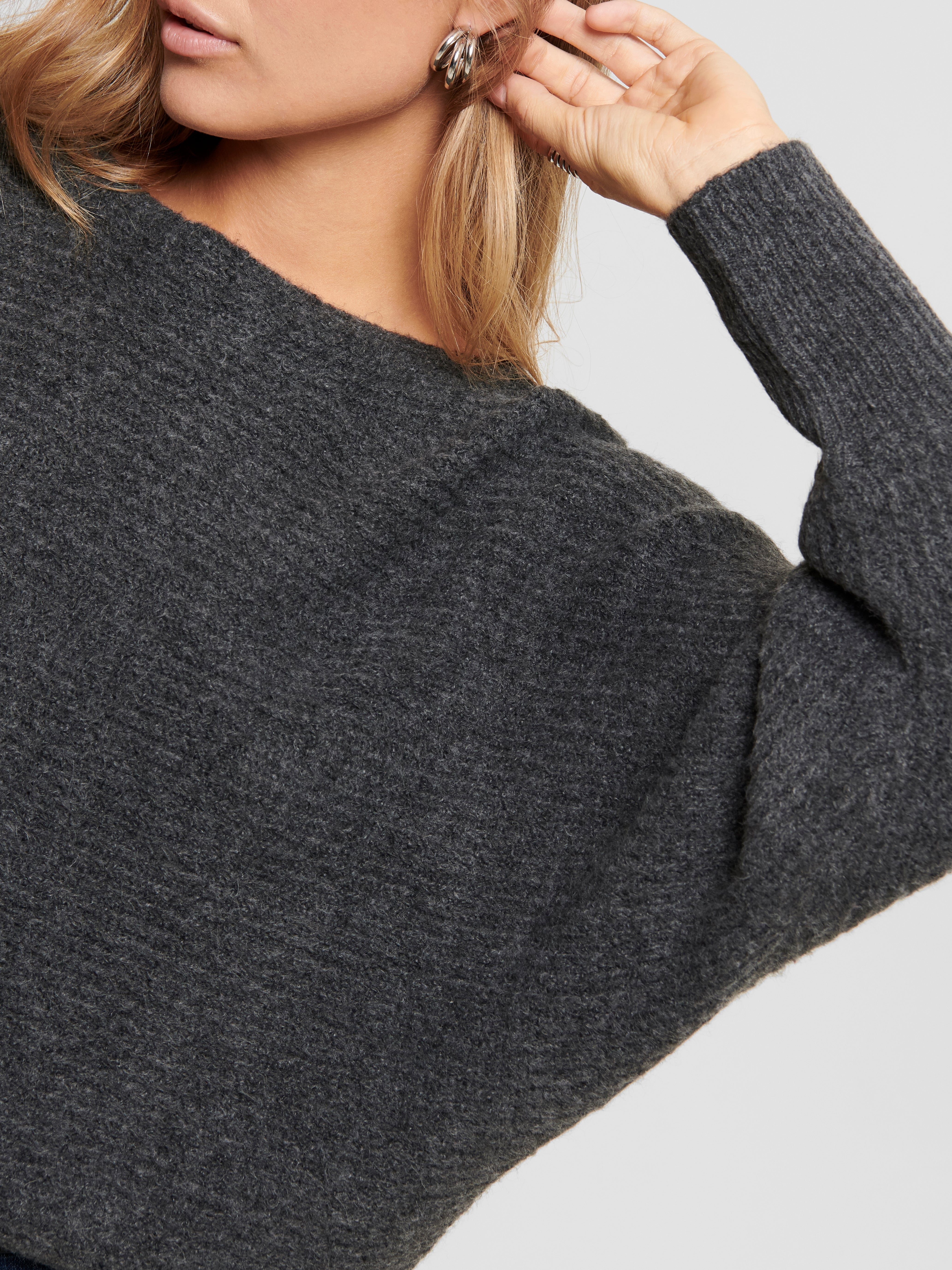 ONLDANIELLA Strickpullover Dark Grey Melange