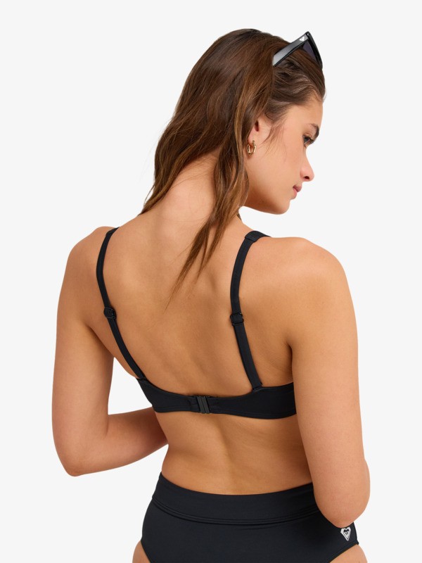 Solid Essentials Underwire Dcup Haut de bikini bonnet D à armatures Noir Femme