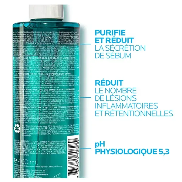 La Roche-Posay Effaclar Gel Microesfoliante Purificante 400ml
