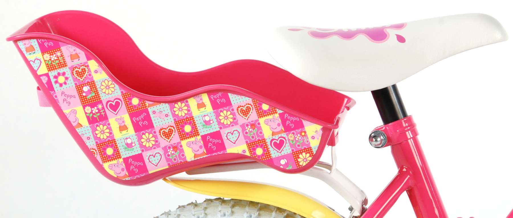 TPFSports Peppa Pig Kinderfahrrad - Mädchen - 12 Zoll - 2 Handbremsen - Pink