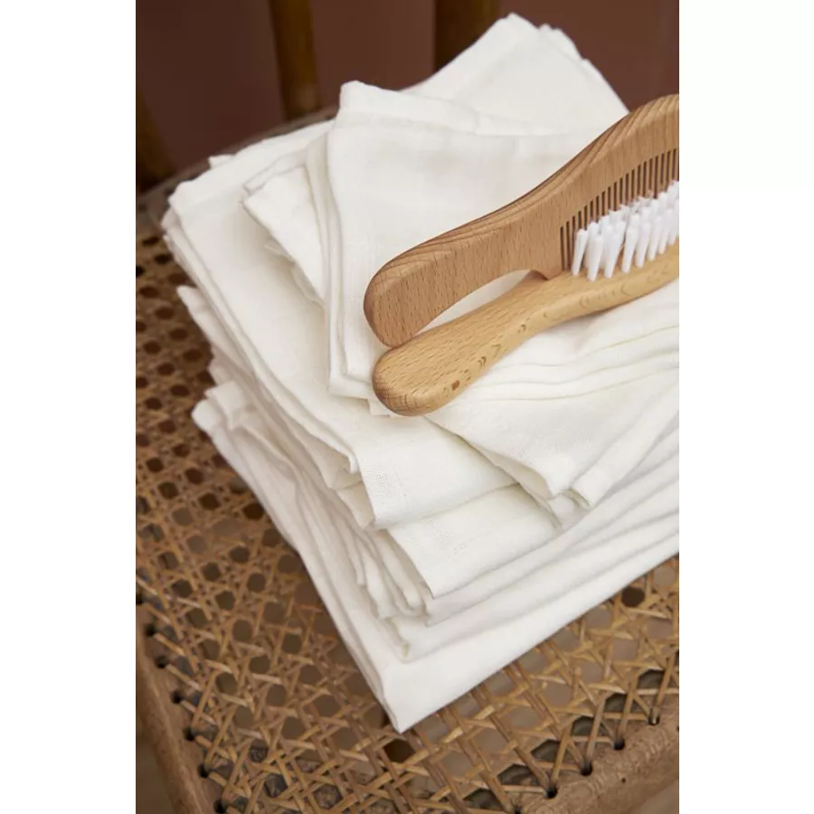 Meyco Musselin Spucktücher 3er Pack Uni Offwhite