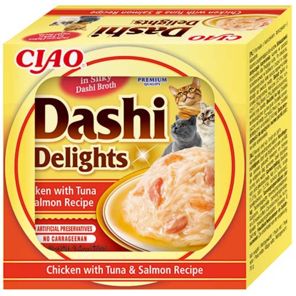 Ciao Dashi Delights Kattenvoer Nat Chicken & Tuna & Salmon70 gr