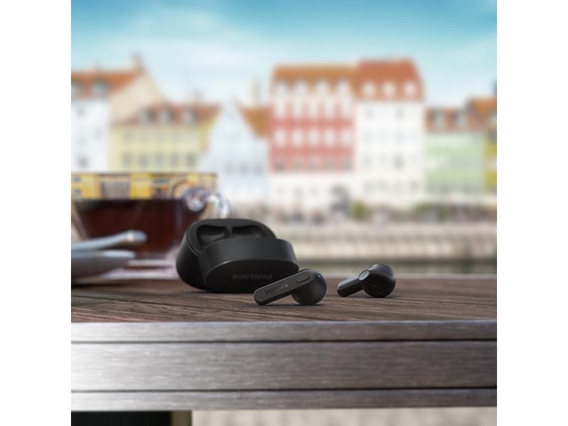 Philips True Wireless In-Ear-Kopfhörer TAT2236BK/00 Schwarz True Wireless Kopfhörer mit schlankem Gehäuse und bequemer Passform