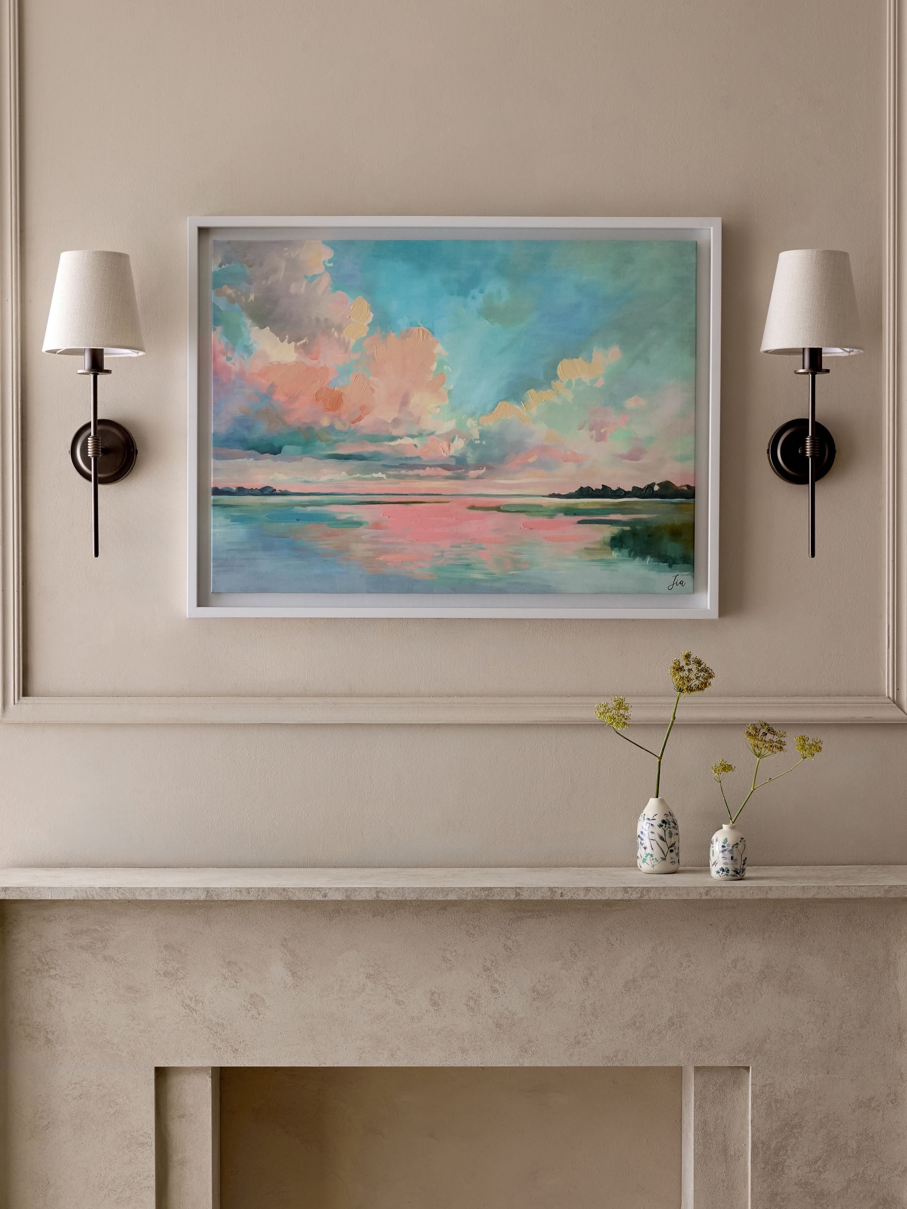 Pretty Sunset Scape ingelijste wanddecoratie