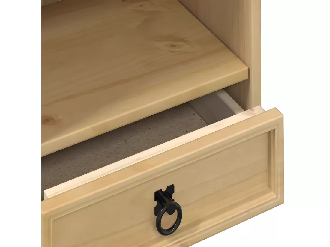 Armoire à CD Corona 40x30x110 cm bois de pin massif