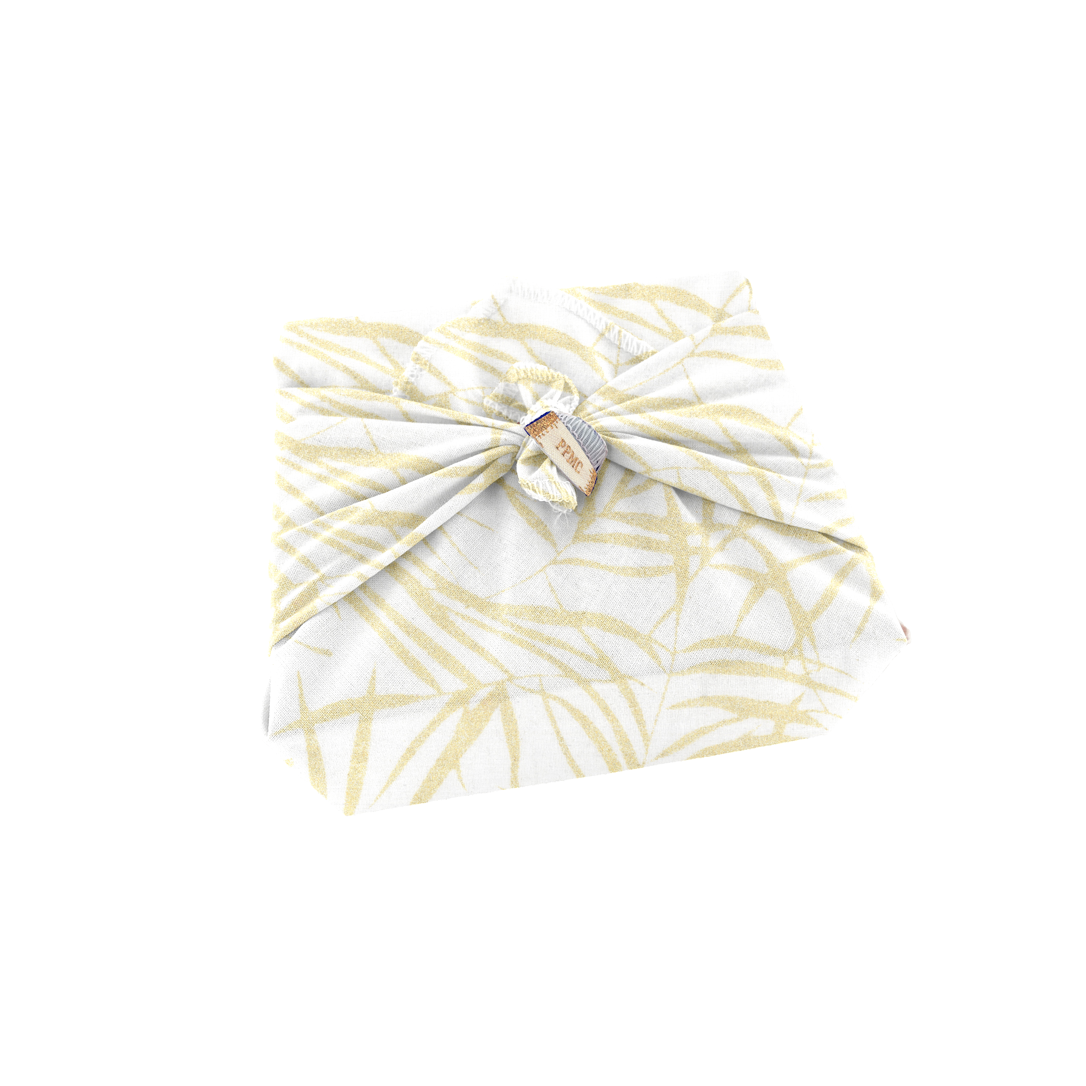 Furoshiki Petit 35 X 35 Cm Ramage Or