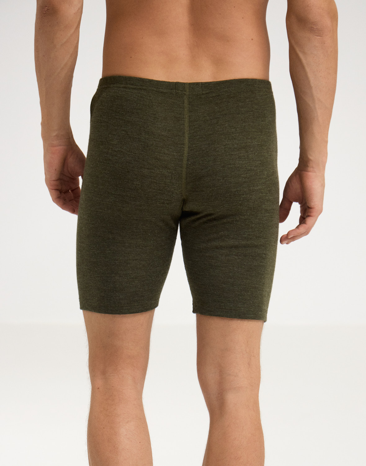 Lange boxershort van merinowol met gulp voor heren