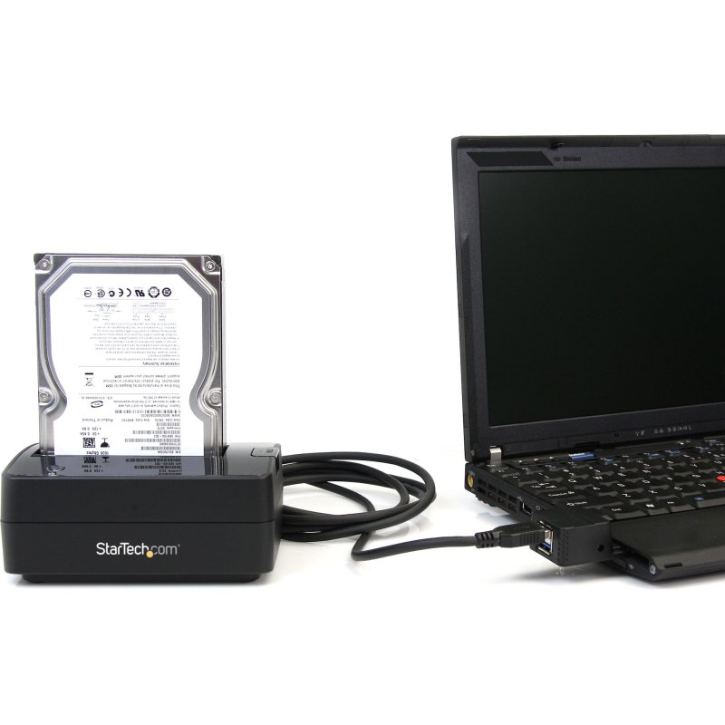 StarTech.com Station d'Accueil pour Disque Dur USB 3.0 à SATA à Baie Unique, Dock pour HDD USB 3.0 (5 Gbps), Docking Station pour HDD/SSD Externe 2,5/3,5