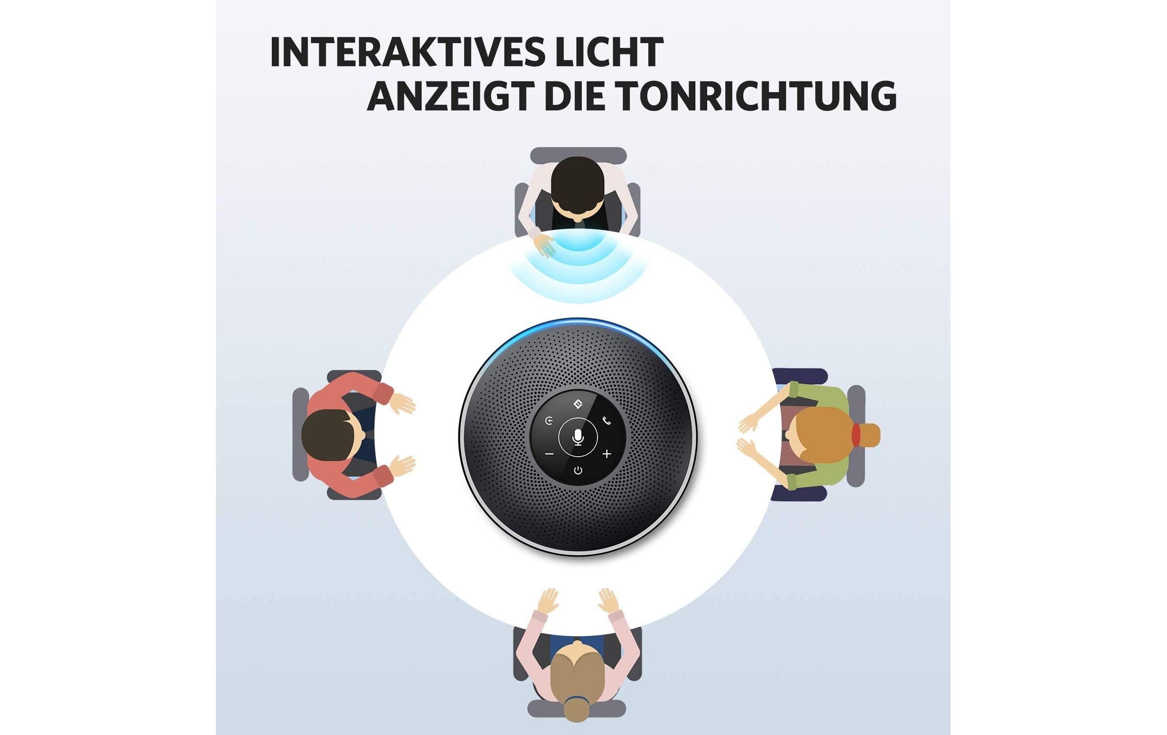 Speakerphone OfficeCore M2 USB Schwarz, mit Bluetooth Dongle<br>EMeet OfficeCore M2 USB Speakerphone mit Bluetooth Dongle